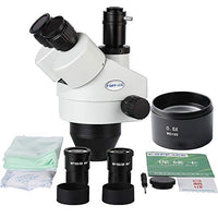 KOPPACE Trinocular Stereo Microscope Lens,3.5X-45X,Trinocular Stereo Zoom Microscope,1X Microscope Camera Interface