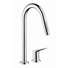 Load image into Gallery viewer, AXOR Citterio M Luxury 1-Handle 16-inch Tall Kitchen Faucet with Pull Down Sprayer Magnetic Docking Spray Head in Chrome, 34822001
