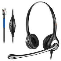 Wantek Corded RJ9 Telephone Headset Binaural with Noise Canceling Mic ONLY for Cisco IP Phones: 7821, 7940, 7941, 7942, 7945, 7960, 7961, 7962, 7965, 7975, 7971, 8841, 8845, 8861, M12 M22 etc (F602C1)