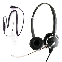 RJ9 Headset - Professional Voice Tube Mic Headset + Universal Compatiblity RJ9 Headset Quick Disconnect Adapter Compatible with Cisco Avaya NEC Nortel ATT Any RJ9 Jack