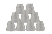 Load image into Gallery viewer, Urbanest Set of 9 3-inch by 5-inch by 4 1/2-inch Hardback Chandelier Shade, Metallic Taupe
