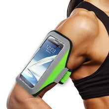 Load image into Gallery viewer, Large Vertical Pouch Sports Arm Band Phone Holder Mobile Device Cell (Lime Green)
