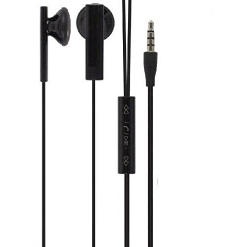 G7 ThinQ Compatible Headset 3.5mm Hands-Free Earphones Mic Dual Earbuds Headphones Earpieces Stereo Wired [Black] for LG G7 ThinQ