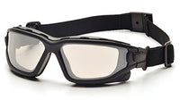 (12 Pair) Pyramex I-Force Glasses Black Strap-Temples/Indoor-Outdoor Mirror Anti-Fog Lens (SB7080SDT)