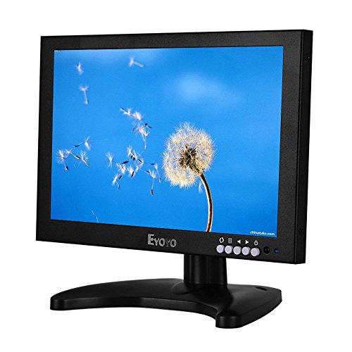 Eyoyo 10 Inch IPS LCD Hdmi Monitor 1920x1200 Full HD Monitor with HDMI/BNC/VGA/USB Input and Speaker for FPV Video Display DVD PC Laptop