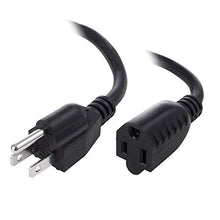 Load image into Gallery viewer, 1ft (0.3M) 18AWG (Power Extension Cord) Power Extension Cable 1 Feet (0.3 Meters) 3 Conductor (NEMA 5-15P to NEMA 5-15R) 10 Amp Power Cable ED705190 (2 Pack)
