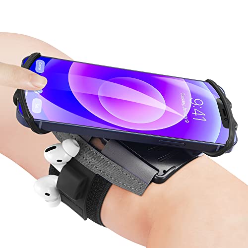 NEWPPON 360 Rotatable Running Phone Armband :with Key Holder for Apple iPhone 12 11 Pro Max Xs XR X 8 7 6 6S Plus Samsung Galaxy S10 S9 Edge Note 8 Google Pixel,for Sports Workout Exercise Jogging