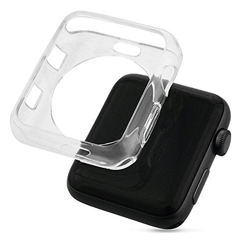 Chuco Cases Apple Watch Protector Compatible with Series 2 and Series 3 Models. Flexible TPU Case with No Screen Coverage for Maximum Usability - Clear