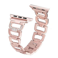 Mobile Advance Stainless Steel Bling Band Bracelet for Apple Watch Series 6/SE/5/4/3/2/1 (Pink, 42MM/44MM)