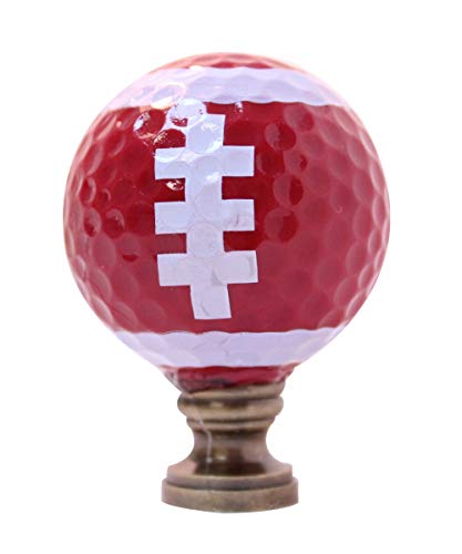 Football Lamp Finial, Brown with White Laces 2.25