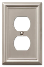 Load image into Gallery viewer, Amerelle 149 Dbn Chelsea Steel Wallplate 1 Duplex Outlet Brushed Nickel
