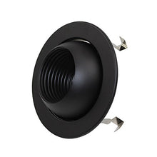 Load image into Gallery viewer, Capri Lighting P4LEB 4&quot; Recessed Lighting Trim, Miniature Eyeball, MR16, Black Baffle, Black Flange
