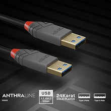 Load image into Gallery viewer, LINDY 36751 1 m Anthra Line USB 3.0 Type A to A Cable - Black
