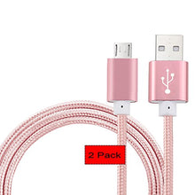 Load image into Gallery viewer, [2Pack]5 Ft Replacement micro USB Cable,CaseHQ data usb cord Compatible with Amazon Kindle, Kindle Touch,Fire, Kindle Keyboard, Kindle DX, HD, HDX,8.9&quot;, Kindle Paperwhite,Voyage,Echo Dot.etc-Srosegold
