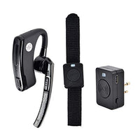 HYS Bluetooth Earpiece Headset with Finger PTT for Motorola BRP40 CP200 CP200D CP185 CLS1410 CLS1110 DTR650 RDU2020 RDU4100 RDU4160D RDU2080D Yaesu FT-4XR FT-4VR FT-65R FT-25R Handheld Walkie-Talkie