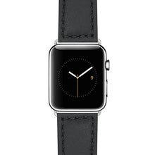 Load image into Gallery viewer, Bandini Replacement Watch Band for Apple Watch 38mm / 40mm Black, Racer, Stitching, Leather, Fits Series 6, 5, 4, 3, 2, 1
