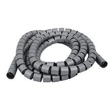 Load image into Gallery viewer, Aexit 20mm x Electrical equipment 2.5m Flexible Spiral Tube Cable Wire Wrap Computer Manage Cable Gray
