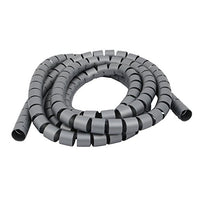 Aexit 20mm x Electrical equipment 2.5m Flexible Spiral Tube Cable Wire Wrap Computer Manage Cable Gray