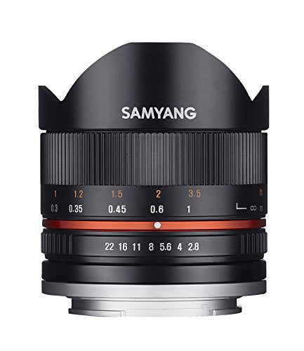 Samyang 8mm F2.8 UMC Fisheye II (Black) Lens for Sony E-Mount (NEX) Cameras (SY8MBK28-E)