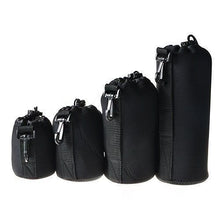 Load image into Gallery viewer, MaxLLTo 4 pcs Neoprene Soft for DLSR Camera Lens Pouch Case Bag Protector S+M+L+XL Size
