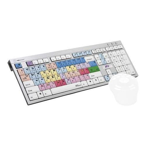 LogicKeyboard keyboard designed for AVID Media Composer compatible with Windows 7-11 -Part: LKBU-MCOM4-AJPU-US (Renewed)