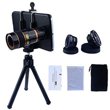 Load image into Gallery viewer, Apexel Samsung Galaxy Note 5 Camera Phone Lens Kit Including 8X Manual Focus Telephoto Lens/Fisheye Lens/Wide Angle Lens/Macro Lens with Mini Tripod/Universal Phone Holder for Samsung Galaxy Note 5
