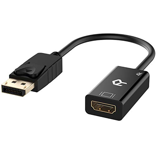 Rankie DisplayPort (DP) to HDMI Adapter, 4K Resolution Ready Converter with Audio (Black)