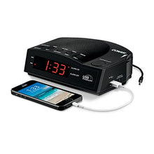Load image into Gallery viewer, TableTop King Hospitality WCR14 Alarm Clock Radio w/USB Charging Port &amp; AUX Jack - 5.5&quot; x 7&quot;, Black
