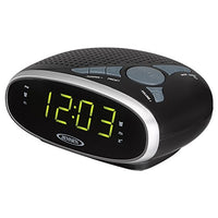 Jensen Jensen Jcr 175 Am/Fm Alarm Clock Radio With 0.9 Inch Green Led Display, Black