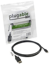 Load image into Gallery viewer, Plugable USB C to DisplayPort Adapter - 6ft (1.8m) Adapter Cable (Supports Resolutions up to 4K at 60Hz)
