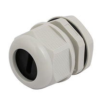 Load image into Gallery viewer, Aexit M32x1.5mm Thread Transmission Nylon Single Oval Hole Cable Gland Joint Gray 5pcs
