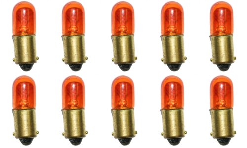 CEC Industries #44O (Orange) Bulbs, 6.3 V, 1.575 W, BA9s Base, T-3.25 shape (Box of 10)