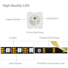 Load image into Gallery viewer, BTF-LIGHTING WS2812B RGB 5050SMD Individual Addressable 3.3FT 60(2x30)Pixels/m Flexible Black PCB Full Color LED Pixel Strip Dream Color IP30 Non-Waterproof Making LED Screen, LED Wall Only DC5V
