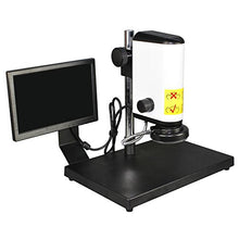 Load image into Gallery viewer, New 2.0MP HD Digital Industry Video Microscope Camera VGA Video Output with 10-Inch HD Screen &amp; Table Stand &amp; 60 LED Light for Industrial Component Repair Electronics Manufacturing Textile
