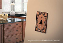 Load image into Gallery viewer, Brainerd 64279 Traditional French Lace Triple Toggle Switch Wall Plate / Switch Plate / Cover, Sponged Copper
