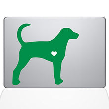 Load image into Gallery viewer, The Decal Guru I Love My Foxhound MacBook Decal Vinyl Sticker - 13&quot; MacBook Pro (2016 &amp; Newer) - Green (1334-MAC-13X-LG)
