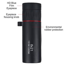 Load image into Gallery viewer, Asixx Monocular Telescope, Portable 8X/10X Focus Mini Monocular Telescope or Mini Pocket Monocular Telescope Good for Navigation, Hunting, Bird-Watching and Travelling(821)
