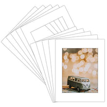 Load image into Gallery viewer, Pack of 10 16x20 WHITE Picture Mats with White Core Bevel Cut for 11x14 Pictures
