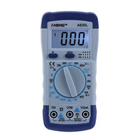 UEETEK A830L Digital Multimeter Auto-Ranging Electronic Measuring Instrument Pocket Portable Meter Equipment Industrial LCD Digital Multimeter DC AC Voltage Diode Freguency Multitester(Blue White)
