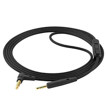 Load image into Gallery viewer, Geekria QuickFit Audio Cable with Mic Compatible with Bose QC45, QC35, QC25 Cable, 2.5mm Aux Replacement Stereo Cord with Inline Microphone and Volume Control (5.6 ft/1.7 m)
