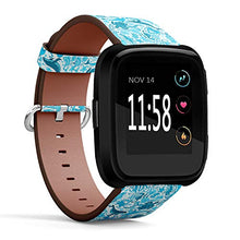 Load image into Gallery viewer, Replacement Leather Strap Printing Wristbands Compatible with Fitbit Versa - ?Ocean Underwater Whale, Dolphin, Turtle, Starfish, Crab, Octopus Pattern
