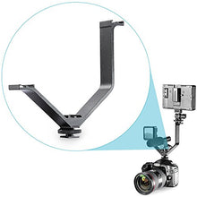 Load image into Gallery viewer, Neewer Aluminium Alloy 6.5&quot;/16.4cm V-Shape Triple 3 Universal Cold Shoe Mount Bracket for Nikon Canon Sony DSLR Camera or Camcorder Accessory Such as LED Video Light,Microphone,Monitor,Flash

