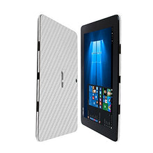 Load image into Gallery viewer, Skinomi Silver Carbon Fiber Full Body Skin Compatible with Asus Transformer Book T100HA (Tablet Only)(Full Coverage) TechSkin with Anti-Bubble Clear Film Screen Protector
