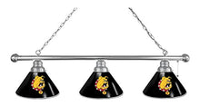 Load image into Gallery viewer, Ferris State 3 Shade Billiard Light with Chrome Fixture by Holland Bar Stool
