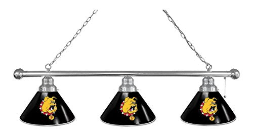 Ferris State 3 Shade Billiard Light with Chrome Fixture by Holland Bar Stool