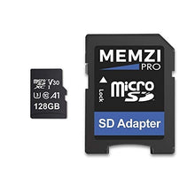 Load image into Gallery viewer, MEMZI PRO 128GB Micro SDXC Memory Card for ASUS ZenFone 3, 3 Laser, 3 Zoom, Max Plus, Max Cell Phones - High Speed Class 10 100MB/s Read 90MB/s Write V30 A1 UHS-I U3 4K Recording with SD Adapter

