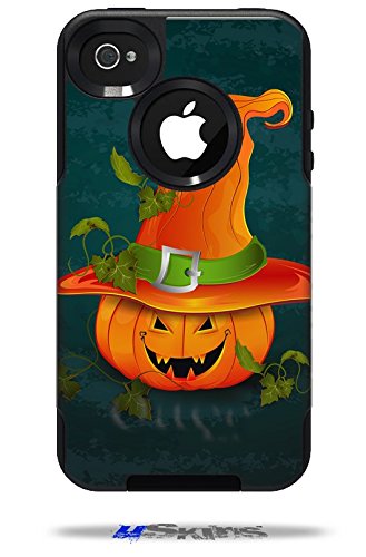 Halloween Mean Jack O Lantern Pumpkin - Decal Style Vinyl Skin fits Otterbox Commuter iPhone4/4s Case