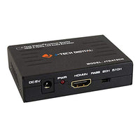 J-Tech Digital Premium Quality 1080P HDMI To HDMI + Audio (SPDIF + RCA Stereo) Audio Extractor Converter (JTDAT5CH)