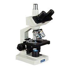 Load image into Gallery viewer, OMAX 40X-2500X LED Lab Trinocular Compound Microscope with Double Layer Mechanical Stage
