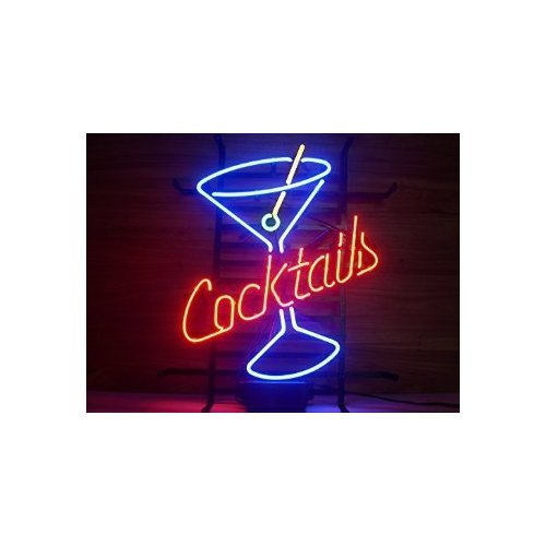 New Larger Cocktails Martini Neon Light Sign 20''x16'' L38(No More Long Waiting for WEEKS/MONTHS with Fast Shipping From CA With FREE USPS Priority Mail)